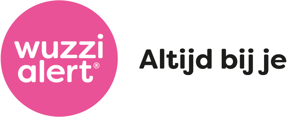 Logo Wuzzi Alert en tekst "Altijd bij je"