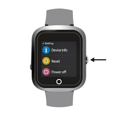 Illustratieve afbeelding Indi II met settingscherm voor reset geopend